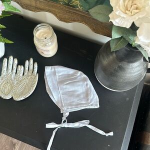 Handmade Linen Baby Bonnet